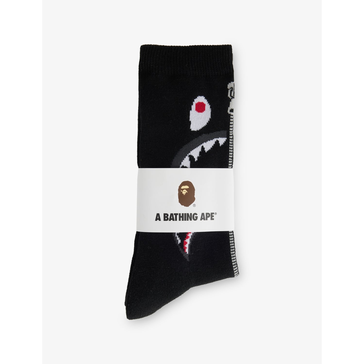 Shark-Print Cotton-Blend Socks - M