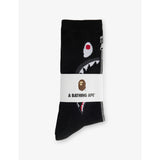 Shark-Print Cotton-Blend Socks - M