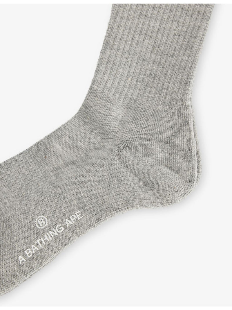 A Bathing Ape cotton-blend crew socks with logo, UK version