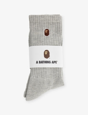 A Bathing Ape One Point Cotton-Blend Crew Socks