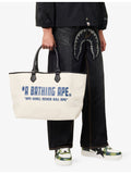 A Bathing Ape logo-print canvas tote bag 30x40cm, imported from the UK