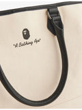 A Bathing Ape logo-print canvas tote bag 30x40cm, imported from the UK