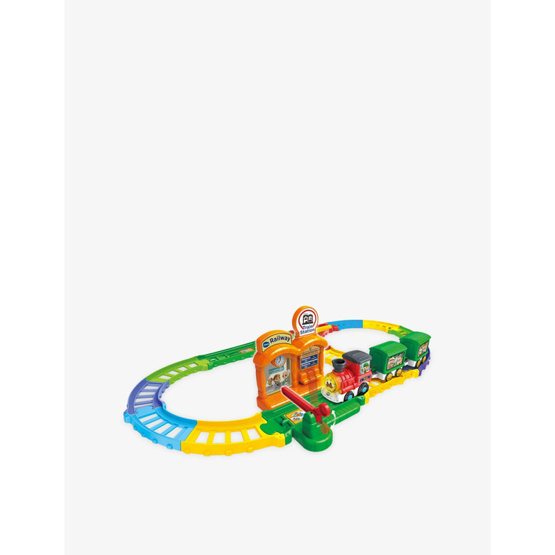 VTech Toot-Toot Chug Learn Train interactive playset with wagons - British product