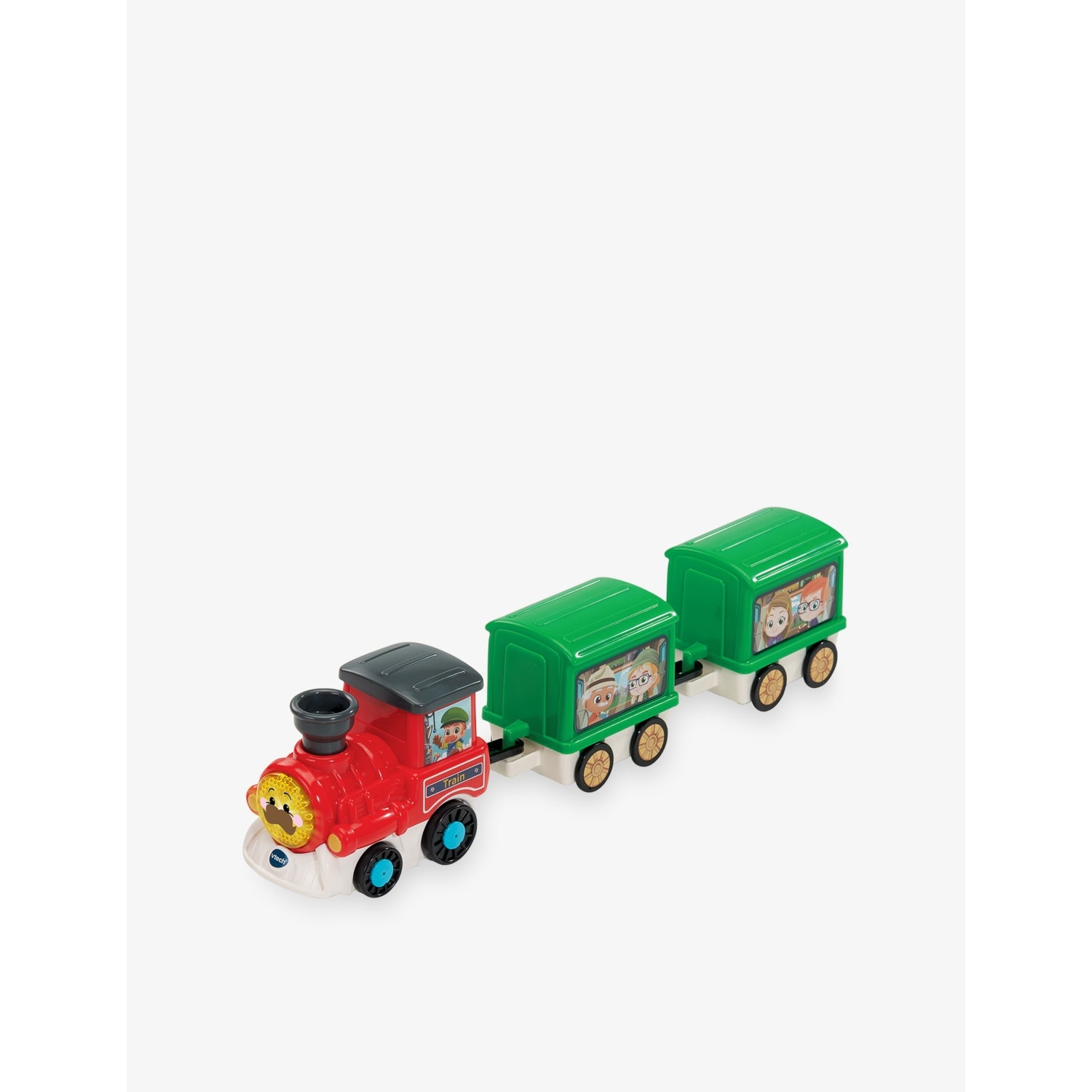 VTech Toot-Toot Chug Learn Train interactive playset with wagons - British product