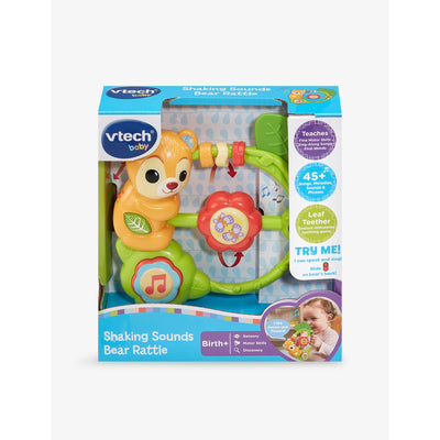 selfridges Vtech Shaking Sounds Bear Rattle Toy 14cm- Buy online at McGrocer