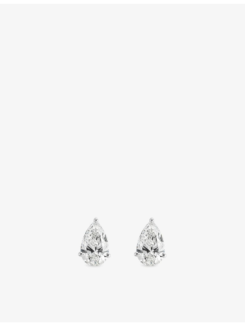 The Diamond Lab pear-cut 2.62ct diamond stud earrings, UK version