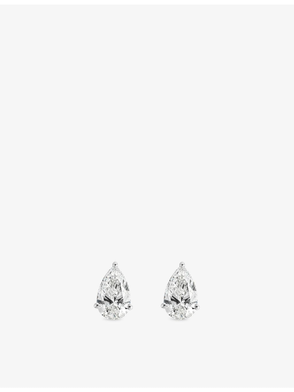 The Diamond Lab pear-cut 2.62ct diamond stud earrings, UK version