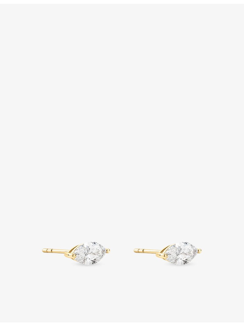 The Diamond Lab marquise-cut diamond stud earrings 2.02ct (British brand)