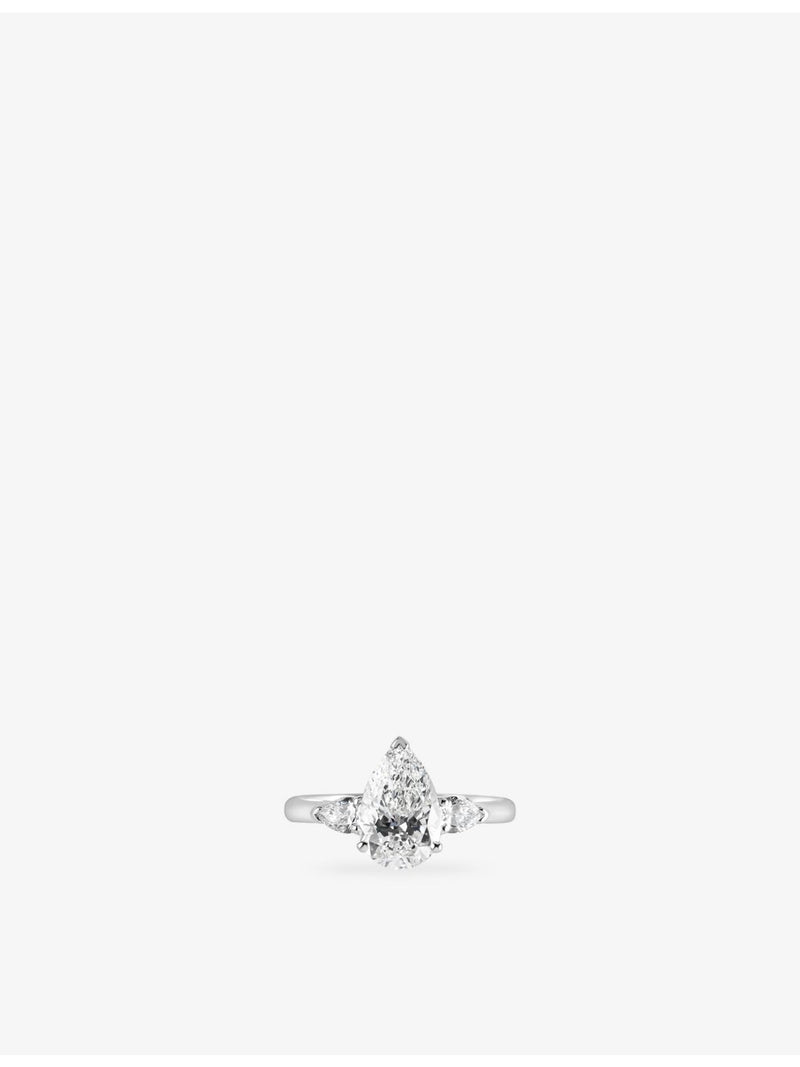 The Diamond Lab pear-cut lab-grown diamond ring 2.38ct, imported from the UK