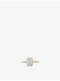 The Diamond Lab 18ct yellow-gold halo ring, 1.65ct lab-grown diamond - British product