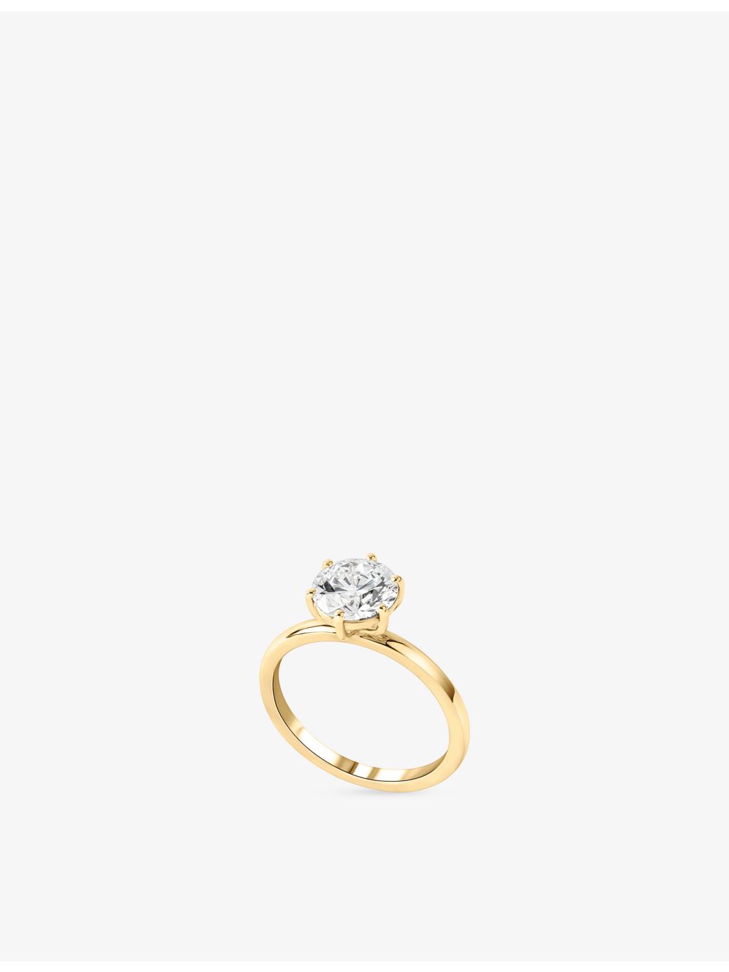 The Diamond Lab 18ct yellow gold 1.5ct lab-grown diamond ring (British brand)