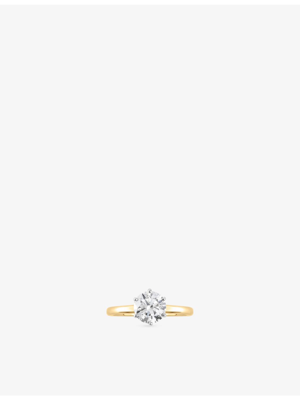 The Diamond Lab 18ct yellow gold 1.5ct lab-grown diamond ring (British brand)