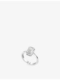The Diamond Lab emerald-cut diamond ring 2.10ct white gold - British product