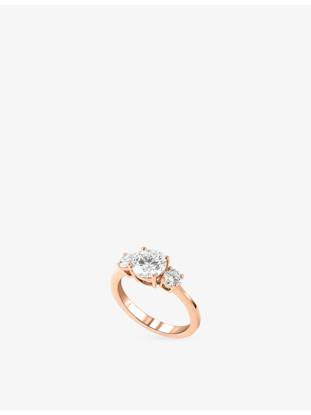 The Diamond Lab 18ct rose-gold brilliant-cut 1.99ct diamond ring - British product