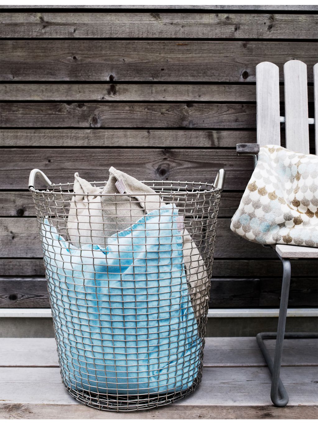 Korbo Classic Woven Metal Storage Basket 52cm (British brand)