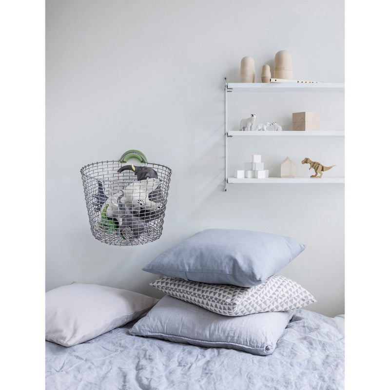 Korbo classic woven metal storage basket 28cm - British product