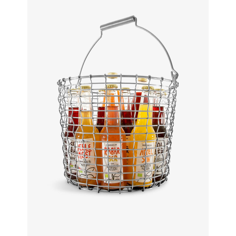 Korbo woven metal storage bucket 24cm (British brand)