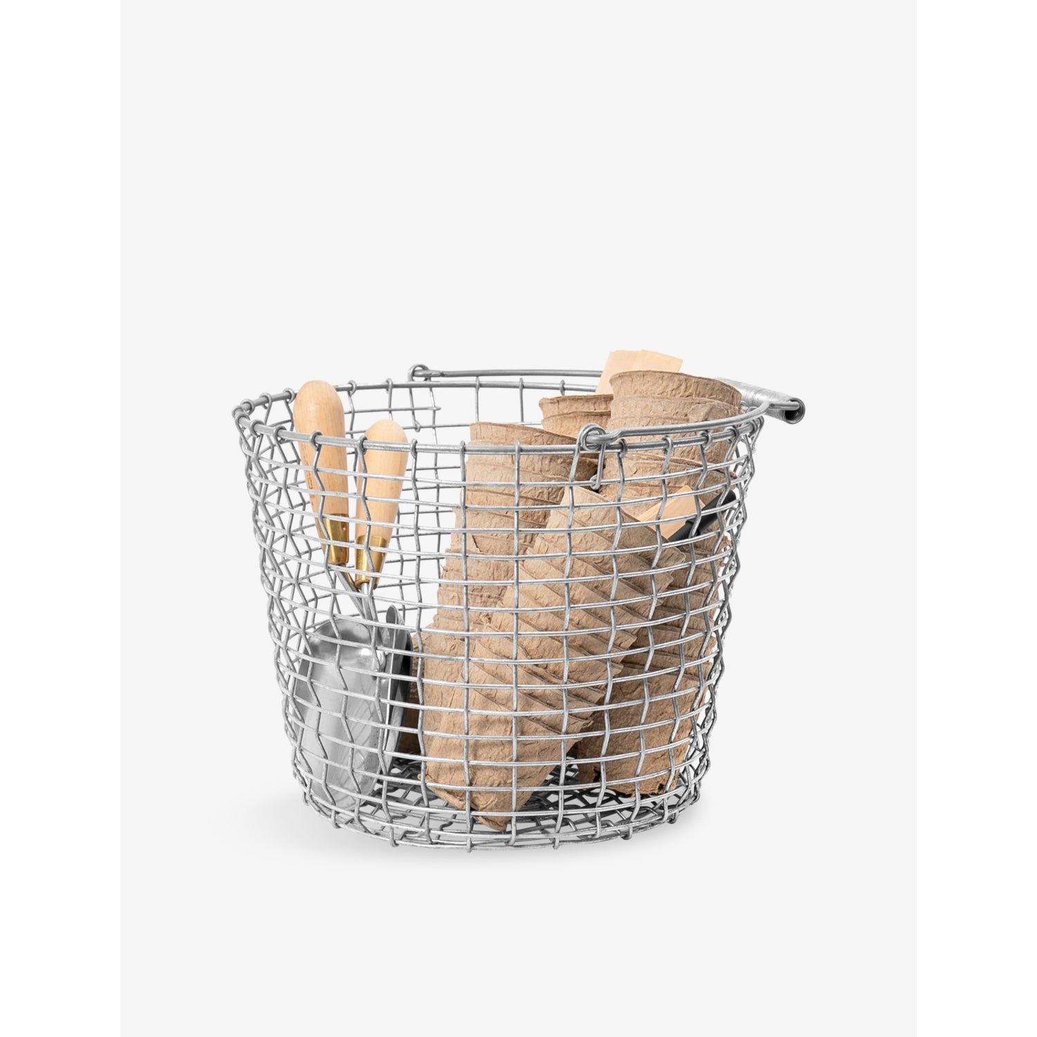 Korbo woven metal storage bucket 24cm (British brand)