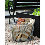 Korbo woven metal storage bucket 24cm (British brand)