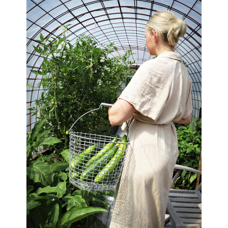 Korbo woven metal storage bucket 24cm (British brand)