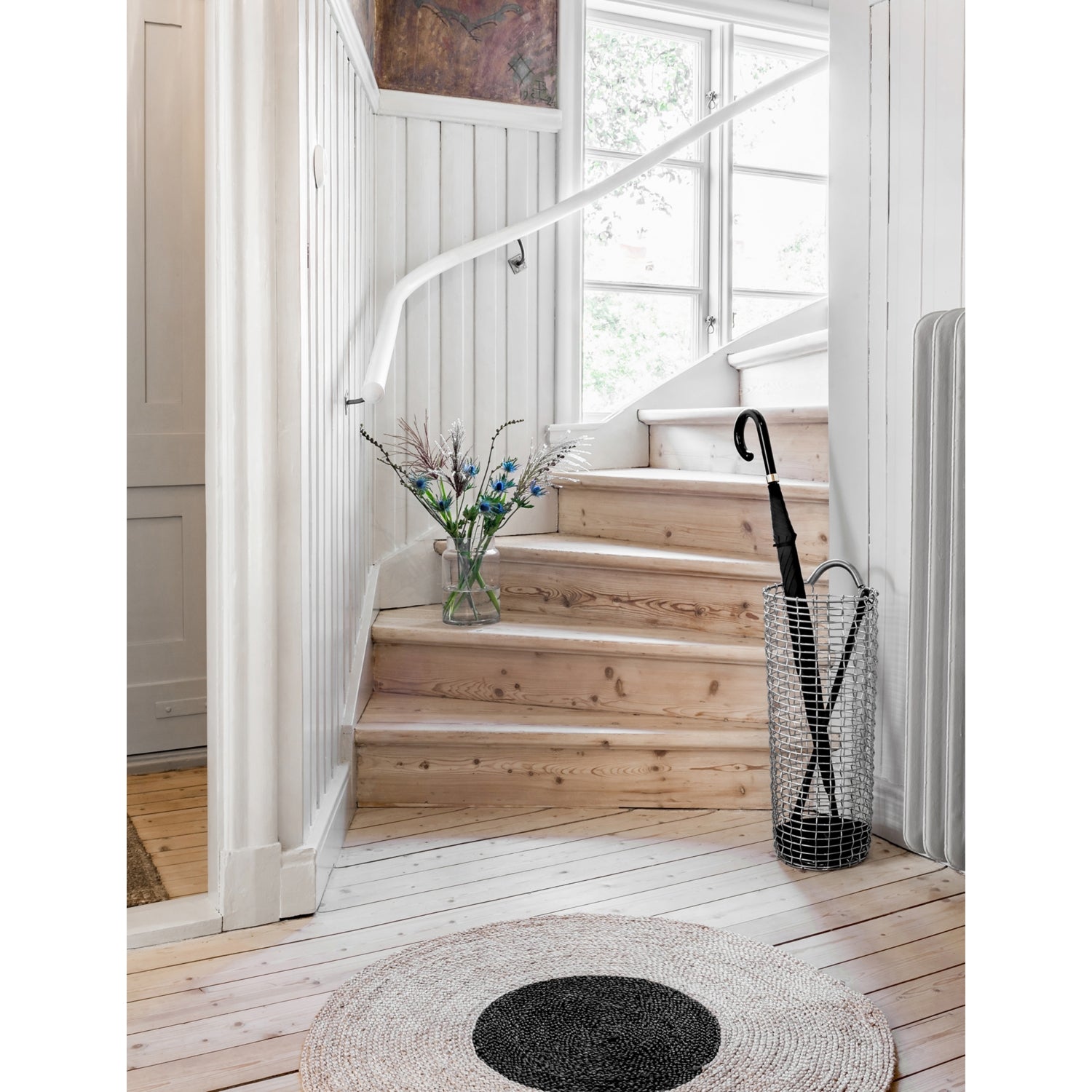 Korbo woven metal umbrella stand 54cm - British product