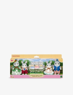 Sylvanian Families Cottontail rabbits family playset seven figures - British product