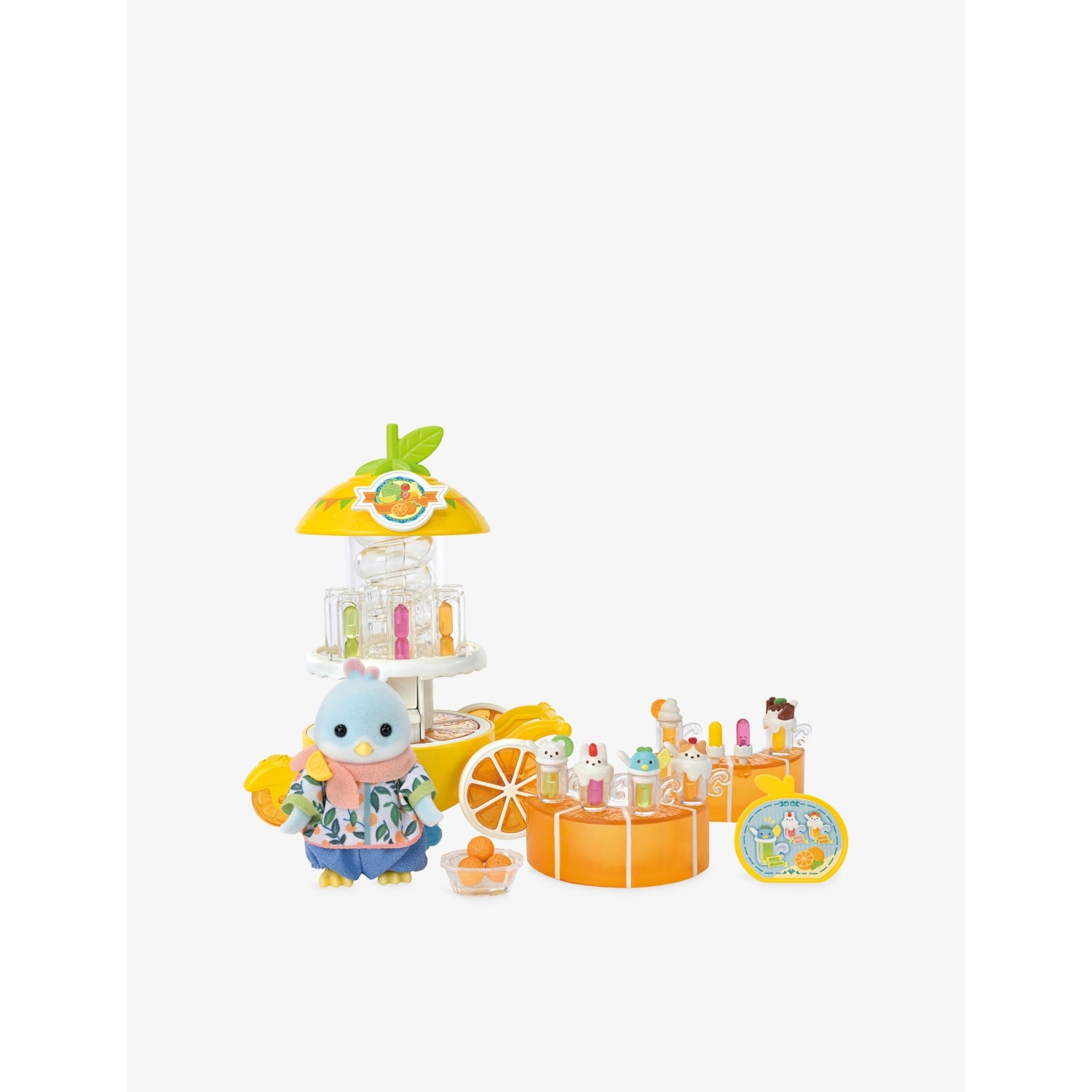 Sylvanian Families Citrus Bird juice stand playset with accessories, UK version