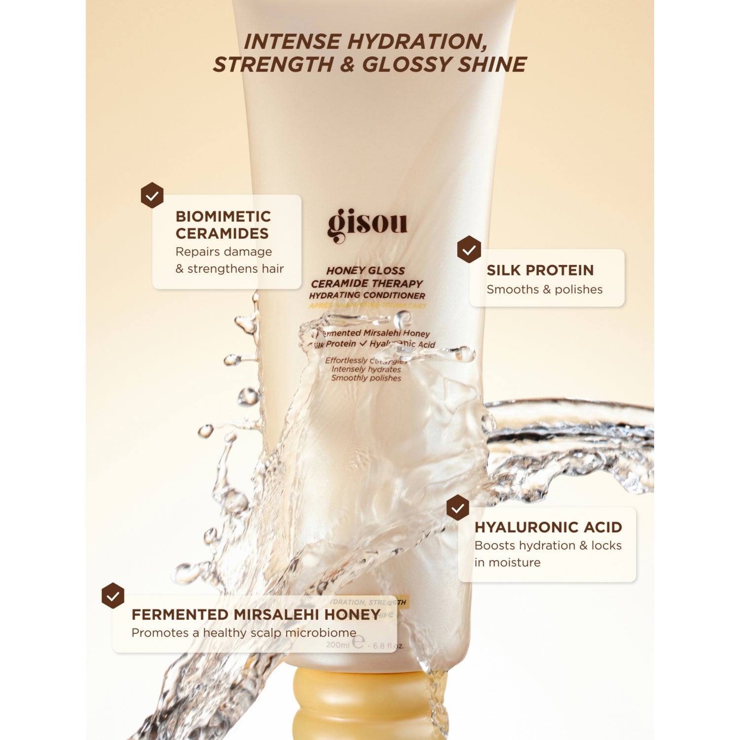 Gisou Honey Gloss hydrating conditioner 50ml (British brand)