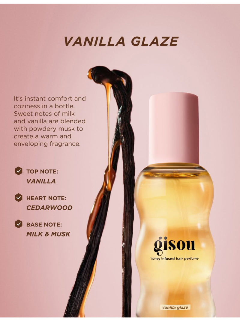 Gisou hair perfume Vanilla Glaze 15ml, imported from the UK