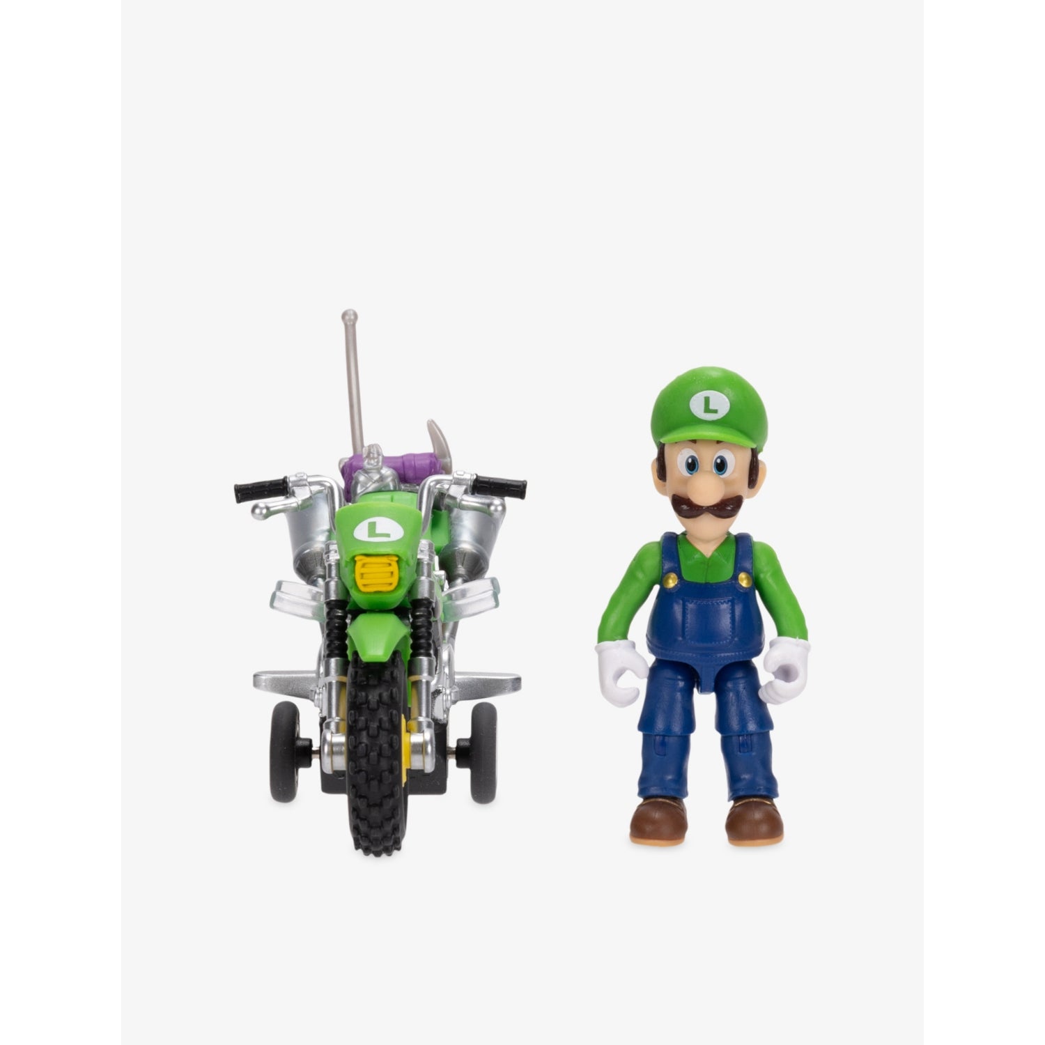 Luigi motorbike playset, action figure and pull-back racer, imported from the UK