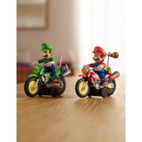 Luigi motorbike playset, action figure and pull-back racer, imported from the UK