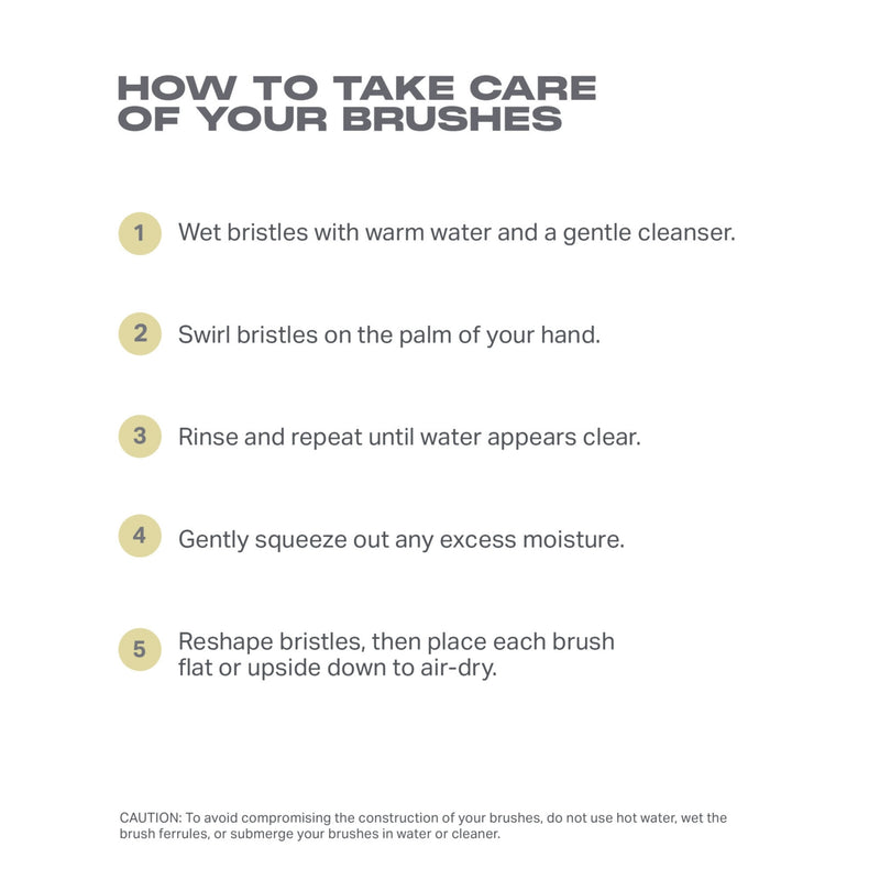 Morphe Buttery Blends four-piece face brush set in butter yellow - British product