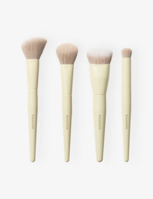 Morphe Buttery Blends four-piece face brush set in butter yellow - British product