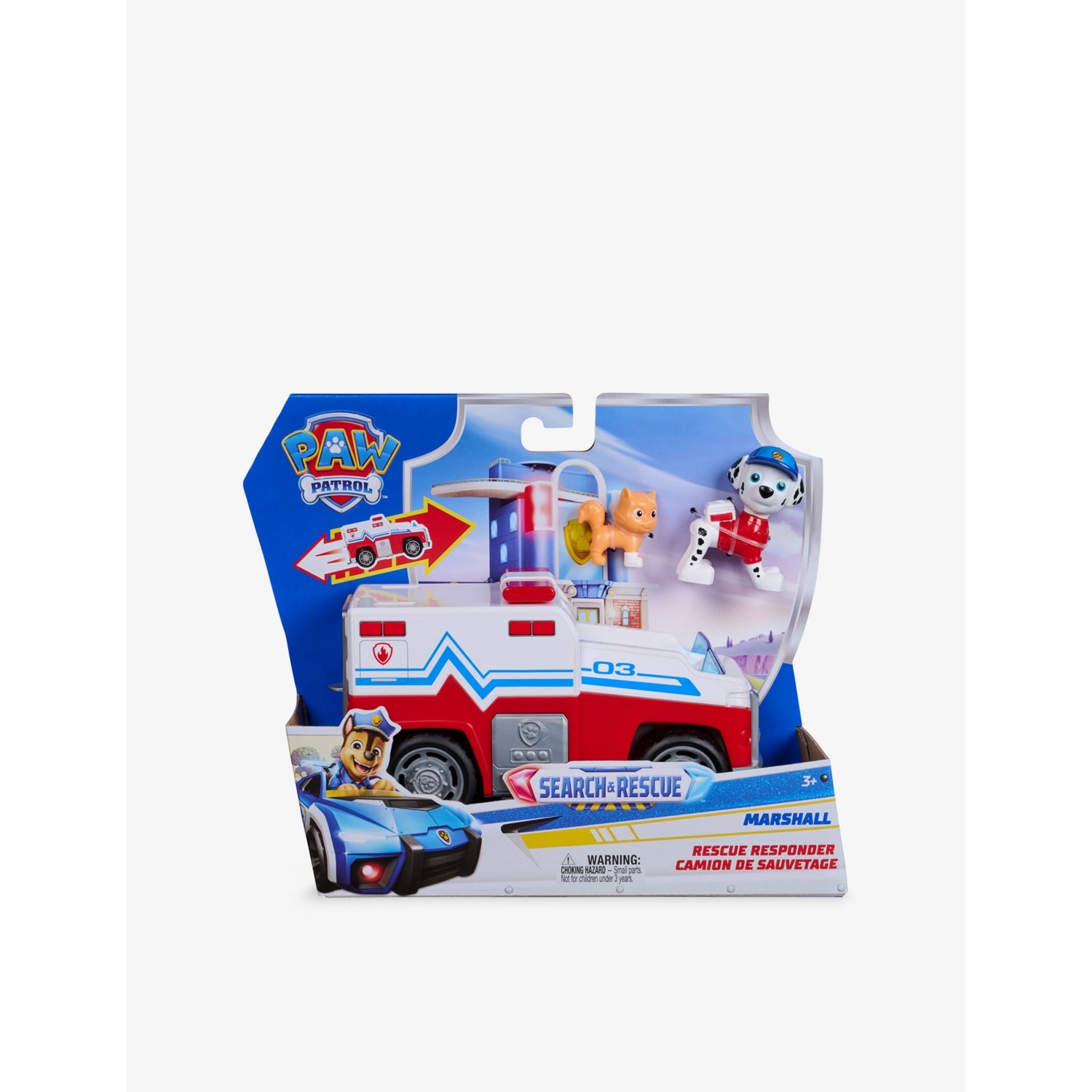 PAW Patrol toy truck Marshall Rescue Responder 15cm, UK version