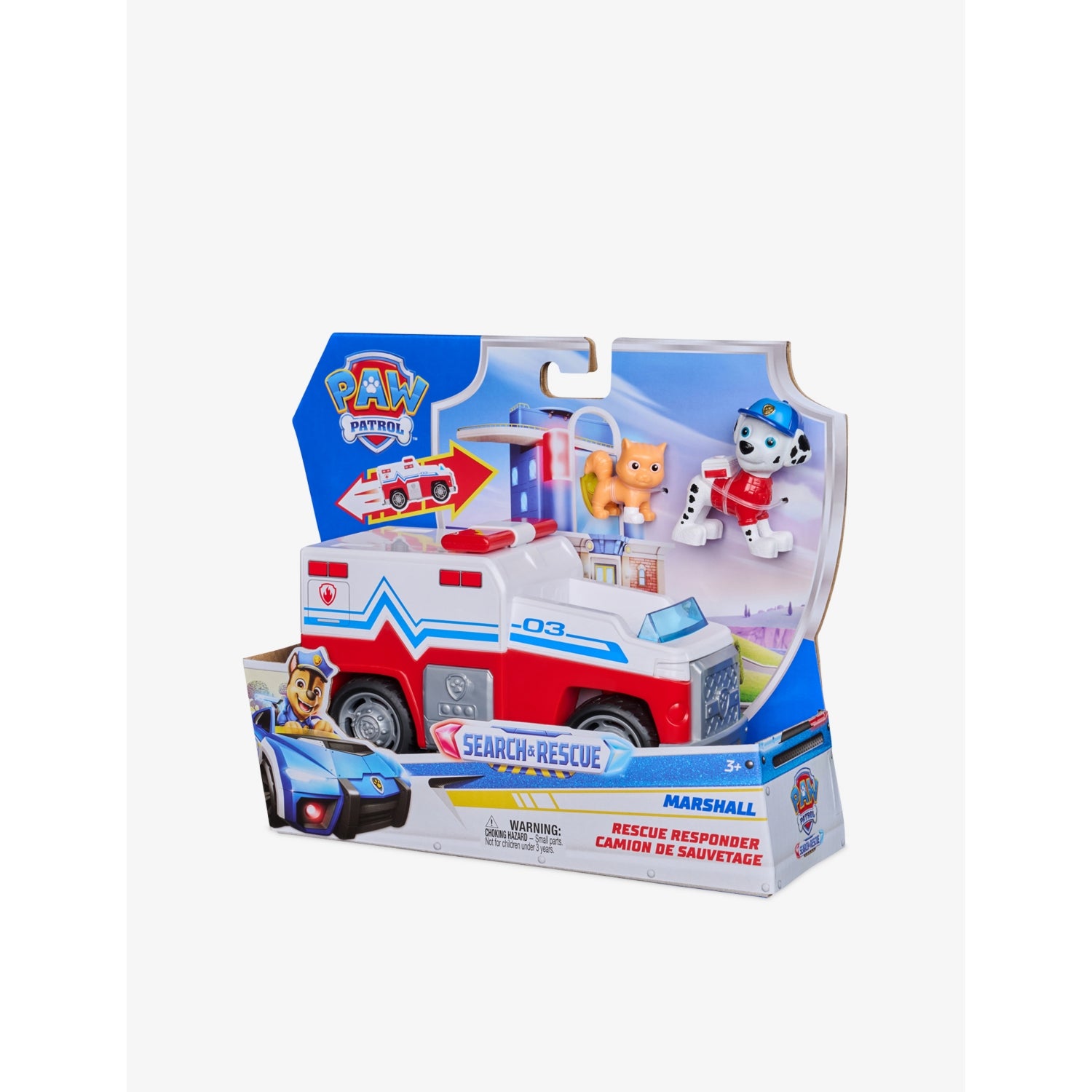 PAW Patrol toy truck Marshall Rescue Responder 15cm, UK version