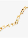 Poubel engraved-link 14ct yellow gold vermeil bracelet 21cm (British brand)