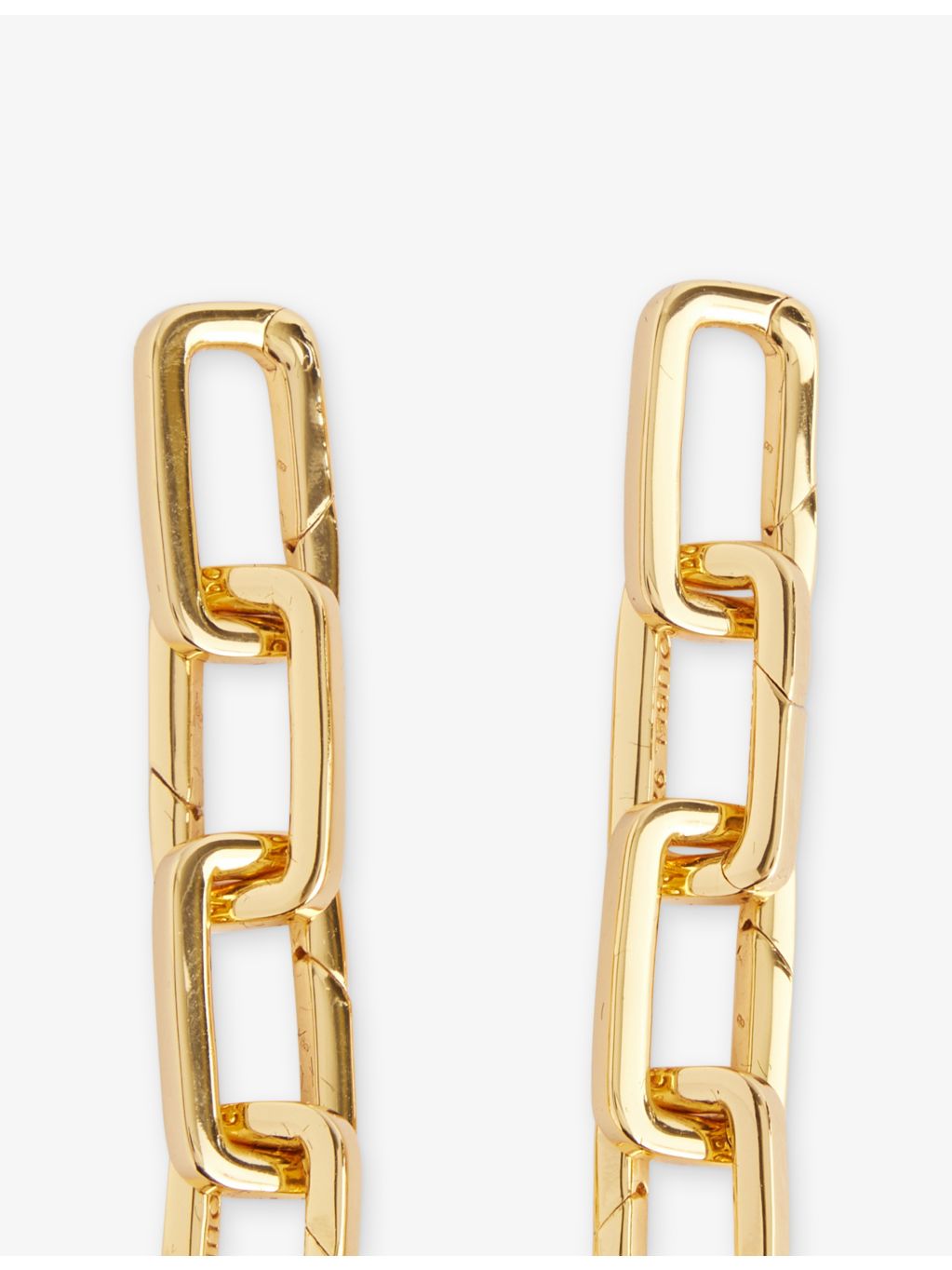 Poubel engraved-link 14ct yellow gold vermeil bracelet 21cm (British brand)