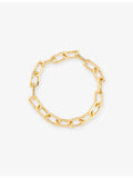 Poubel engraved-link 14ct yellow gold vermeil bracelet 21cm (British brand)