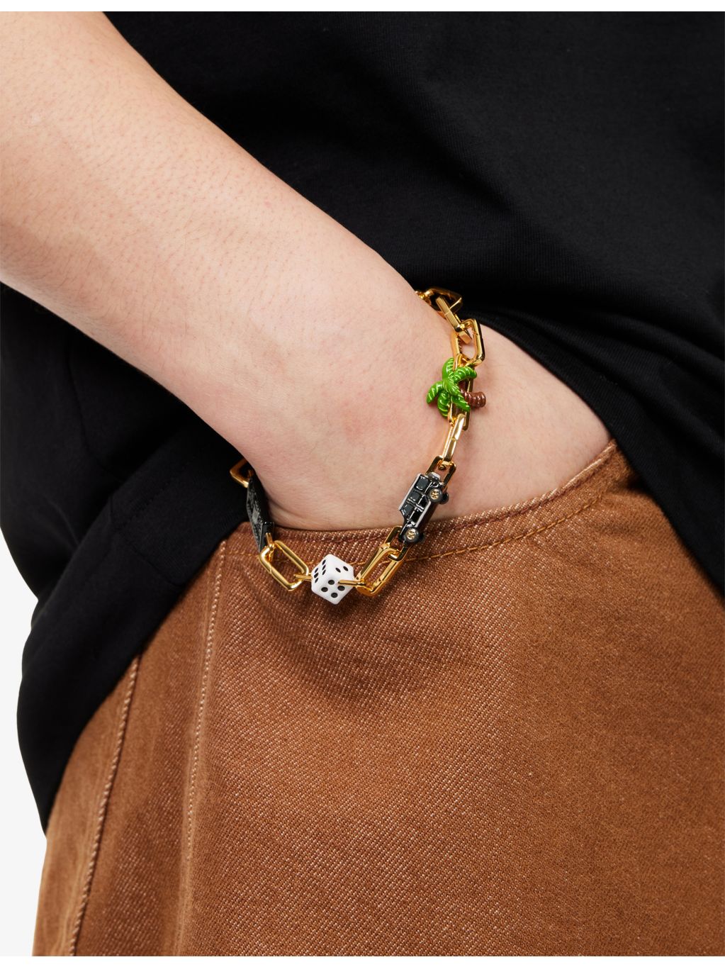 Poubel West Coast bracelet 14ct gold vermeil 23cm, imported from the UK