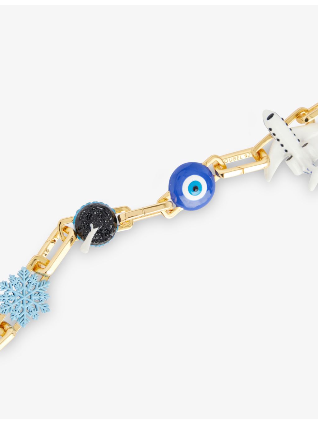 Poubel Globetrotter gold vermeil bracelet 23cm (British brand)