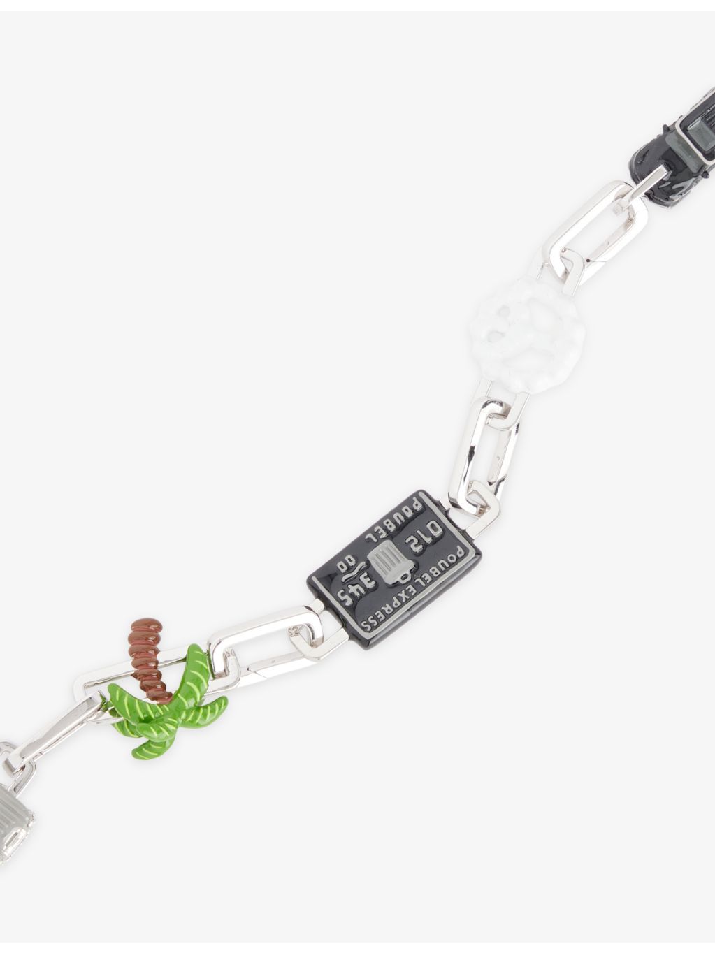 Poubel Bel Air rhodium-plated sterling silver bracelet 23cm - British product