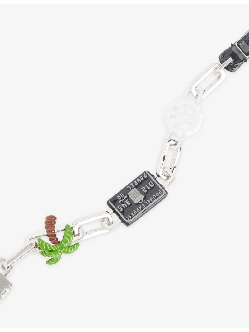 Poubel Bel Air rhodium-plated sterling silver bracelet 23cm - British product