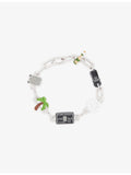 Poubel Bel Air rhodium-plated sterling silver bracelet 23cm - British product