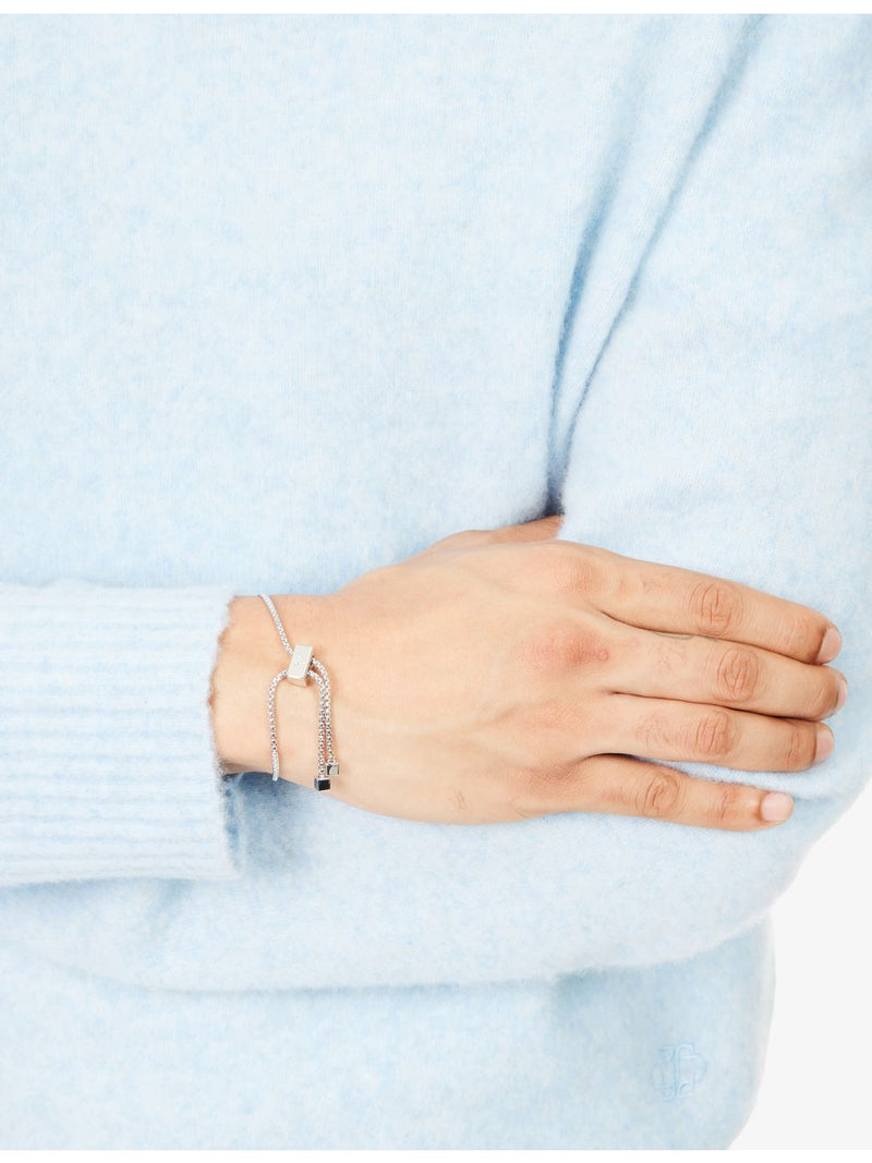 Poubel rhodium-plated sterling-silver charm bracelet, imported from the UK