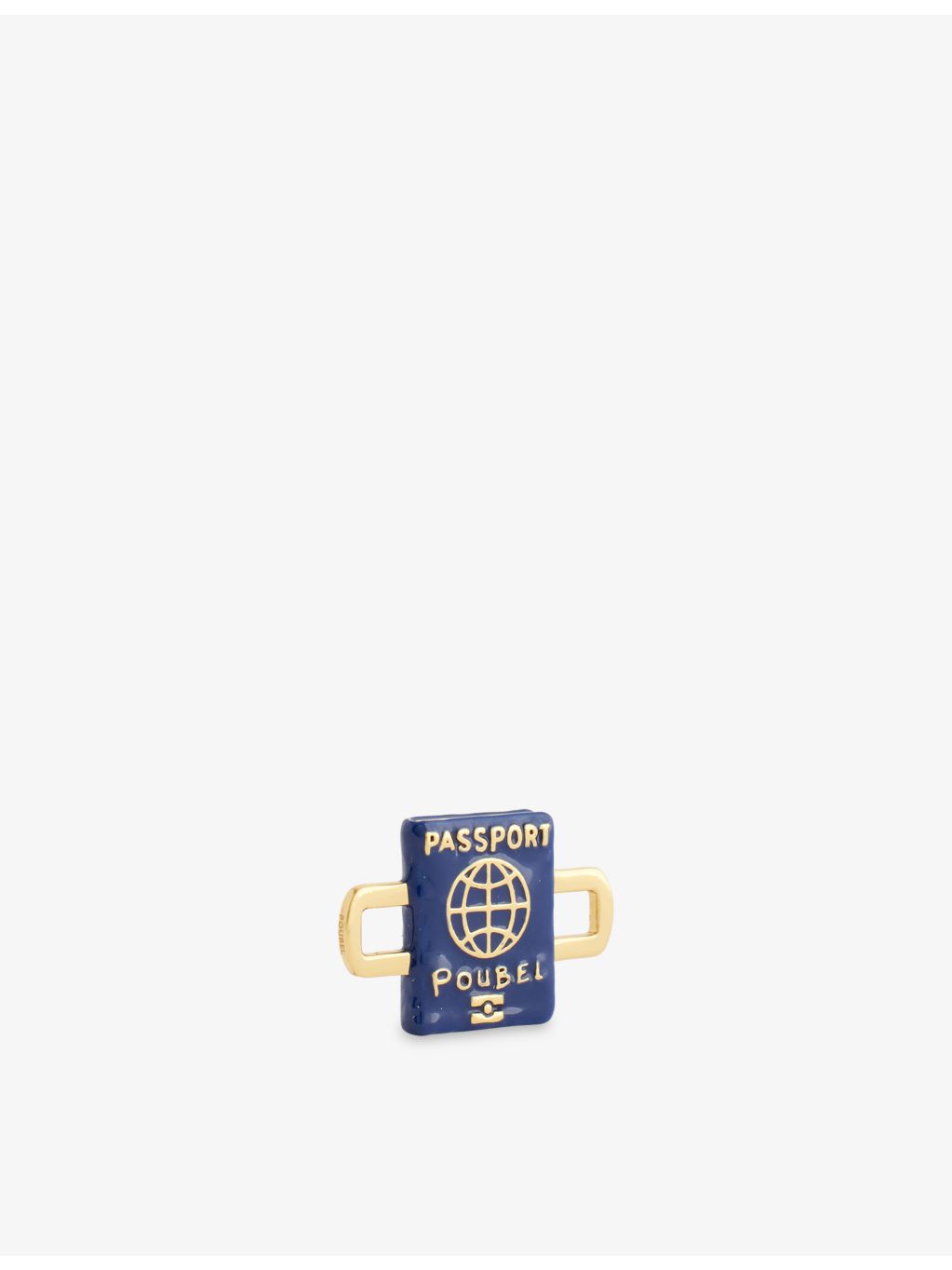 Poubel gold-plated passport charm with enamel - British product
