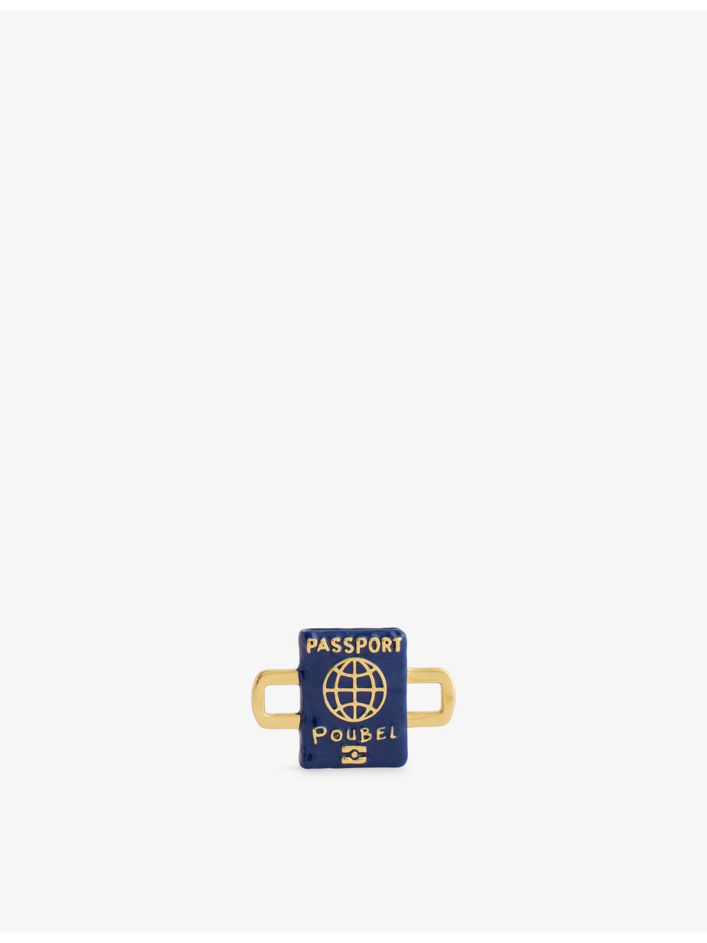 Poubel gold-plated passport charm with enamel - British product