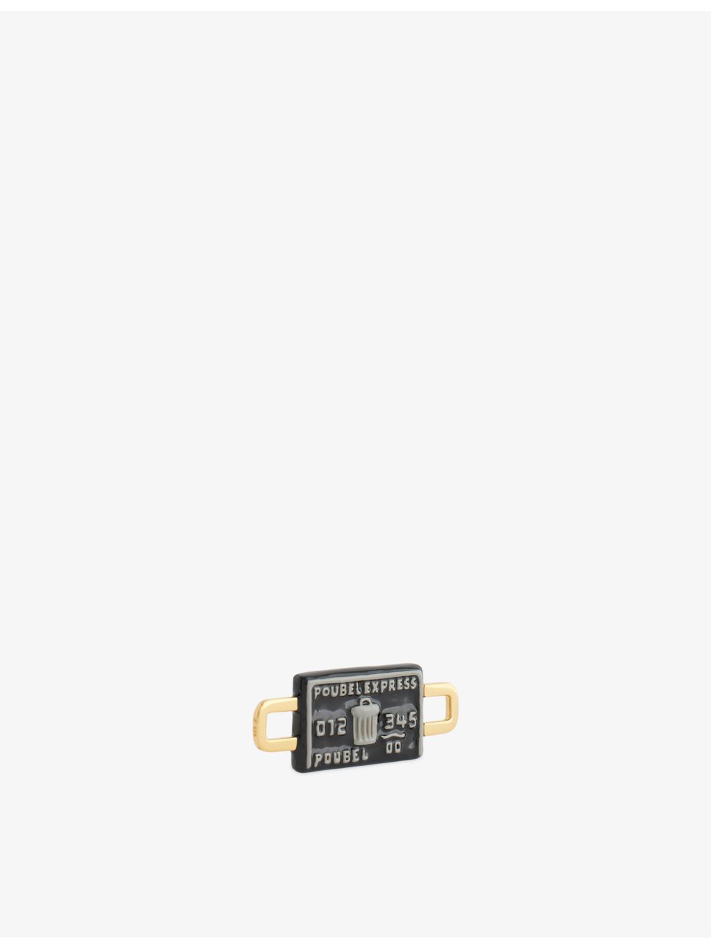 Poubel 14ct gold-plated sterling-silver credit card charm, imported from the UK