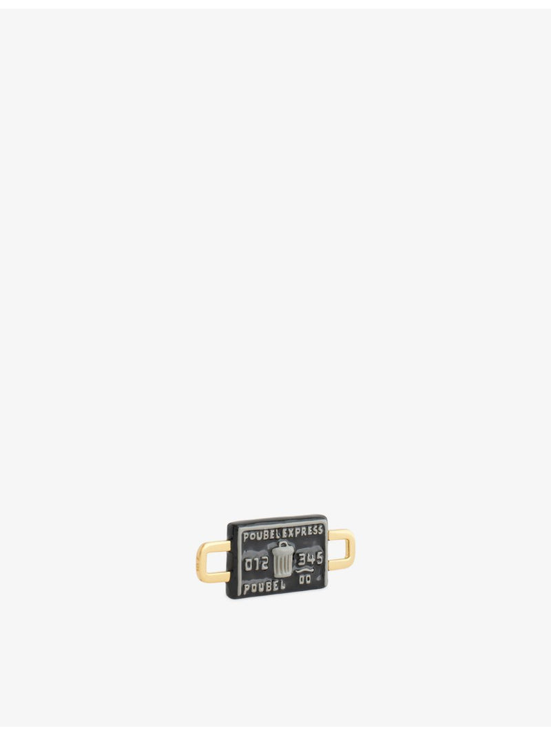 Poubel 14ct gold-plated sterling-silver credit card charm, imported from the UK