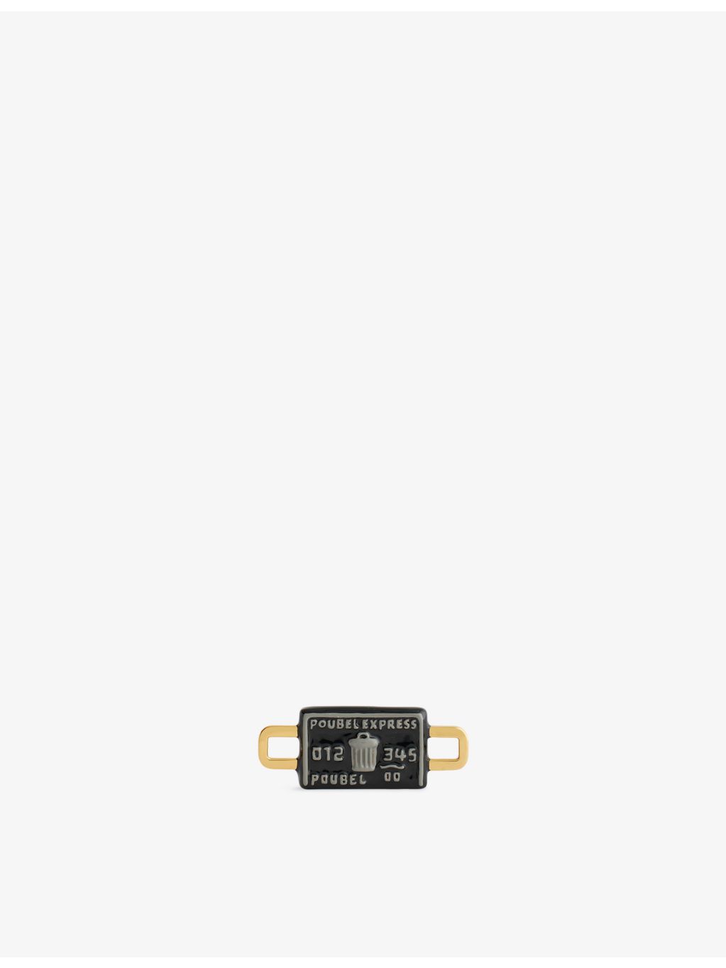 Poubel 14ct gold-plated sterling-silver credit card charm, imported from the UK