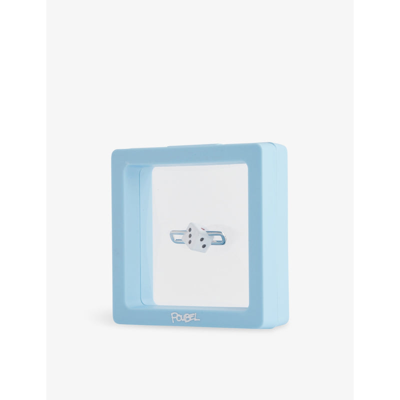 Poubel Dice Sterling-Silver Enamelled Charm, imported from the UK